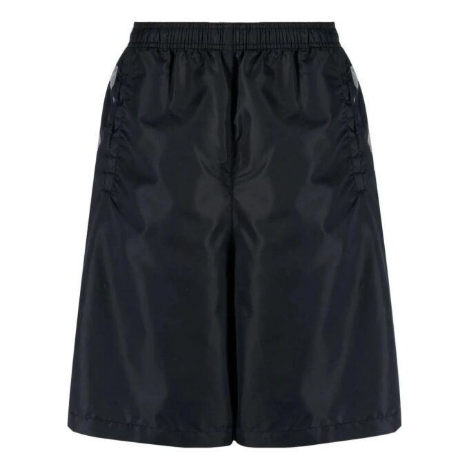 Off-White Herre SS22 Twill-trykk Elastisk linning Rette shorts Vanlig versjon Svart