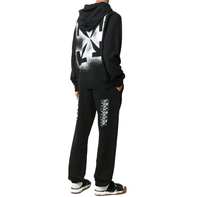 Off-White Herre Stancil Svart Sportbukser/Joggebukser