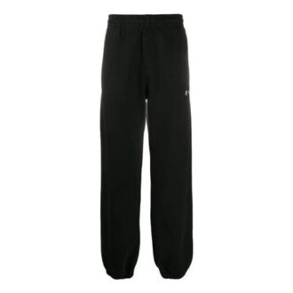 Off-White Herre Straight Svart Sportsbukser/Joggebukser