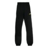 Off-White Herre Stripe Logo-trykk Casual Sportsbukser/Joggebukser Svart