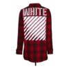 Off-White Herre Stripe Plaid Rød Skjorte