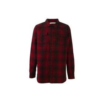 Off-White Herre Stripe Plaid Rød Skjorte