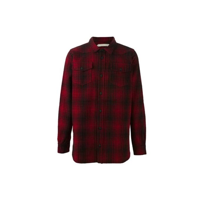 Off-White Herre Stripe Plaid Rød Skjorte