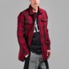 Off-White Herre Stripe Plaid Rød Skjorte