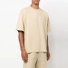Off-White Herre Stripe Rundhalset Short Sleeve Beige T-skjorte