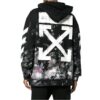 Off-White Herre-T-skjorte med diagonale striper, løs passform, bomull, svart