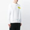 Off-White Herre T-skjorte med gummi-stropp, trykk, rund hals og lange ermer, hvit