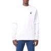 Off-White Herre T-skjorte med logo-mønster, rund hals og lange ermer, hvit