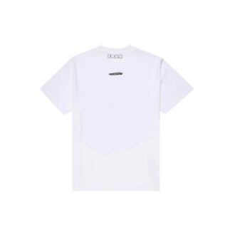 Off-White herre-T-skjorte med logo-mønstertrykk i hvitt
