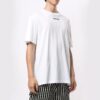 Off-White herre-T-skjorte med logo-mønstertrykk i hvitt