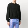 Off-White Herre-T-skjorte med logo og alfabetmønster, rund hals, løs passform, svart