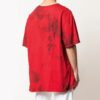 Off-White herre-T-skjorte med logo og tie-dye-mønster i rødt