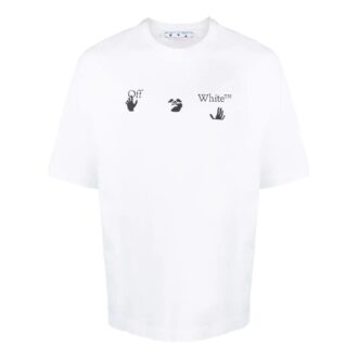 Off-White Herre T-skjorte med logo, rund hals og korte Shorts
