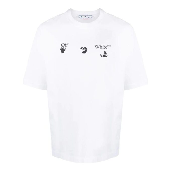 Off-White Herre T-skjorte med logo, rund hals og korte Shorts