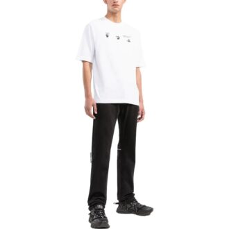 Off-White Herre T-skjorte med logo, rund hals og korte Shorts
