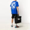 Off-White herre-T-skjorte med logo-trykk i blått