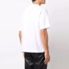 Off-White Herre-T-skjorte med logo-trykk, kort erme og løs passform