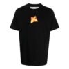 Off-White Herre-T-skjorte med logo-trykk, rund hals og korte Shorts