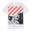 Off-White Herre-T-skjorte med Marilyn Monroe-trykk, shorts, hvit