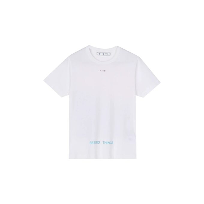 Off-White Herre-T-skjorte med Marilyn Monroe-trykk, shorts, hvit