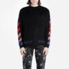 Off-White Herre-T-skjorte med pil på ryggen, løs passform, svart