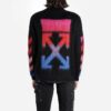 Off-White Herre-T-skjorte med pil på ryggen, løs passform, svart
