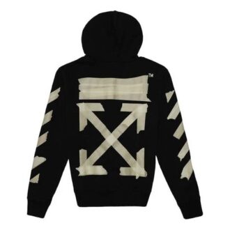 Off-White Herre T-skjorte med piler på gummi-stropp, klassisk svart