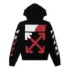 Off-White Herre-T-skjorte med trykk, løs passform, svart