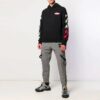 Off-White Herre-T-skjorte med trykk, løs passform, svart
