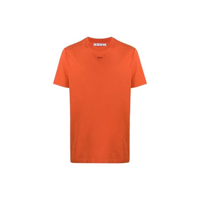 Off-White herre-T-skjorte med trykk og korte ermer
