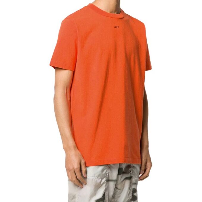 Off-White herre-T-skjorte med trykk og korte ermer