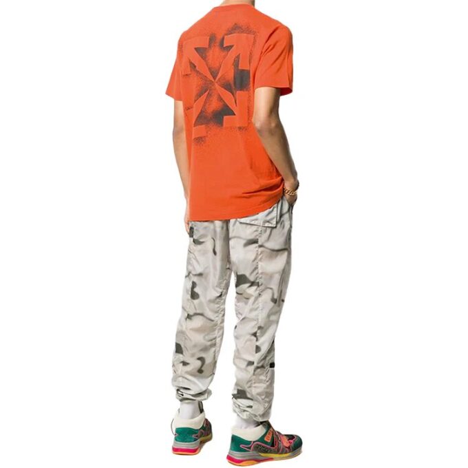 Off-White herre-T-skjorte med trykk og korte ermer