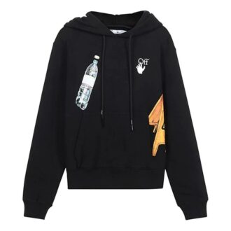 Off-White Herre-T-skjorte med trykk, svart