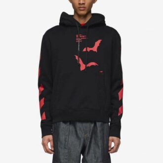 Off-White Herre-T-skjorte med trykk, svart