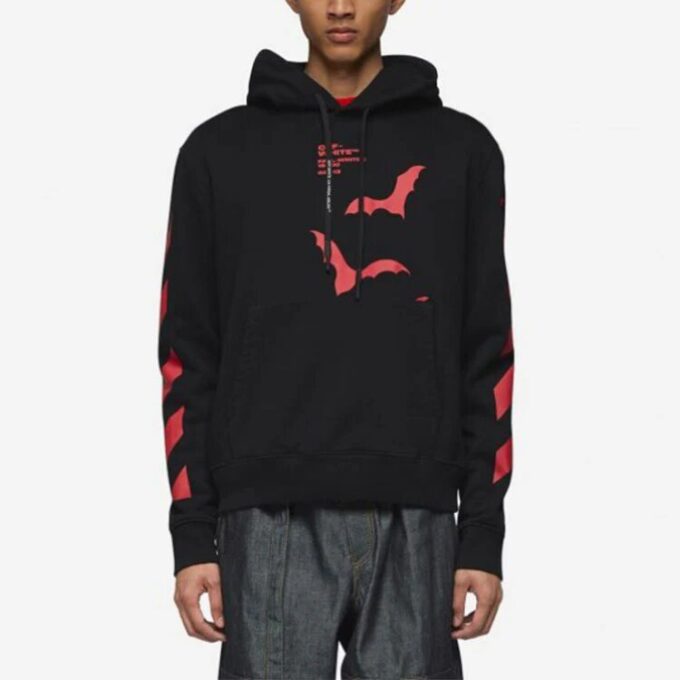 Off-White Herre-T-skjorte med trykk, svart