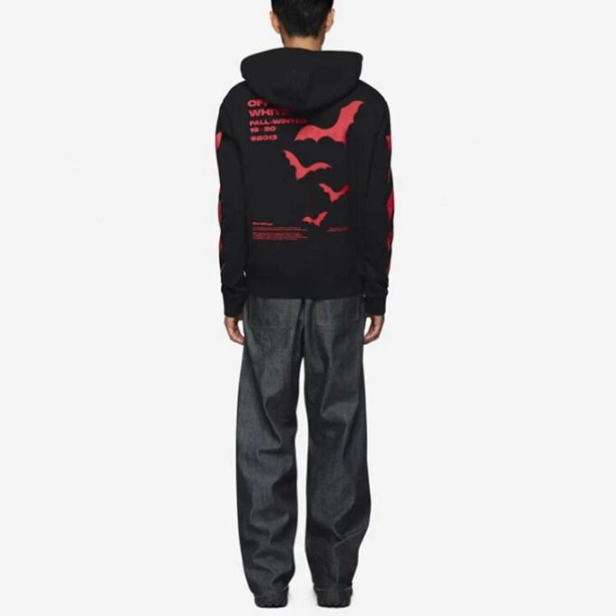 Off-White Herre-T-skjorte med trykk, svart