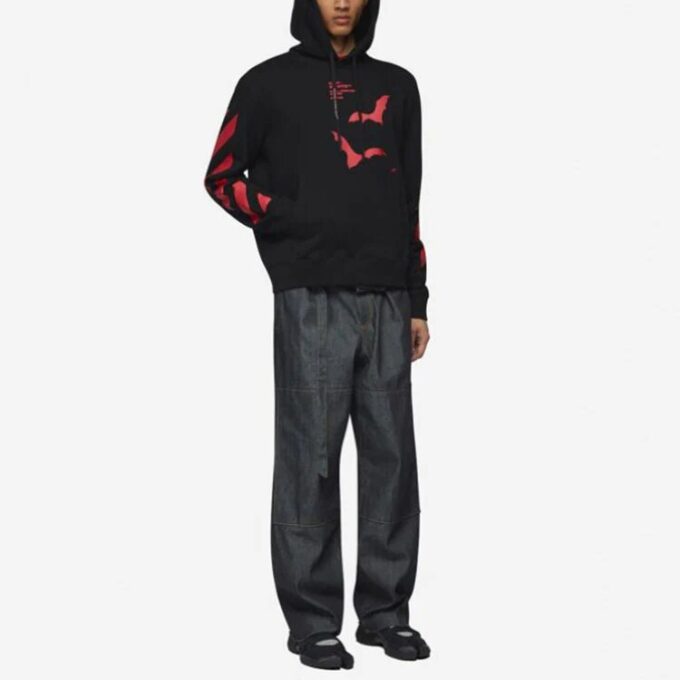 Off-White Herre-T-skjorte med trykk, svart