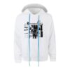 Off-White Herre-T-skjorte med trykt logo og hette, langermet, hvit