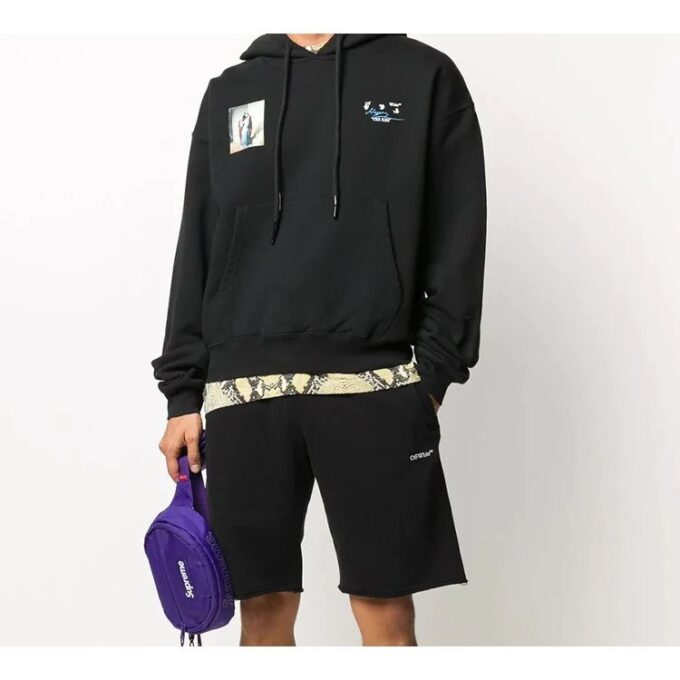 Off-White Herre The Kiss-trykk Svart