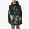 Off-White Herre Tie Dye Crystal Pullover hettejakke løs passform svart