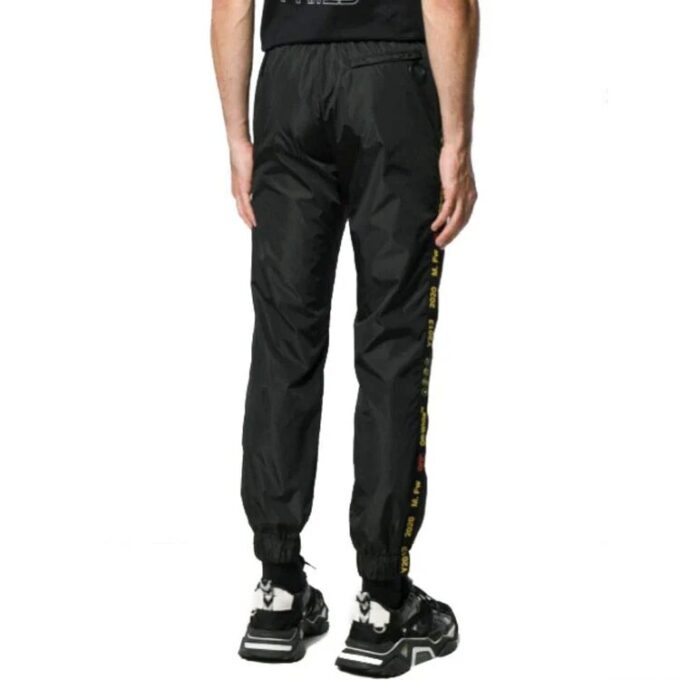 Off-White Herre-treningsbukser Tynn sportsbukser/bukser/joggebukser Svart