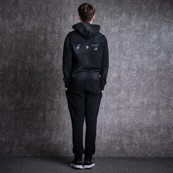 Off-White Herre-trykk Vanlig versjon Svart