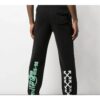 Off-White Herre-trykte svarte sportsbukser/joggebukser