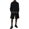 Off-White Herre Twill-trykte shorts Med rett snitt i livet, korte, svarte