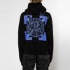 Off-White Herre Wizard and Cat Over Arrows Logo Loose Fit Svart