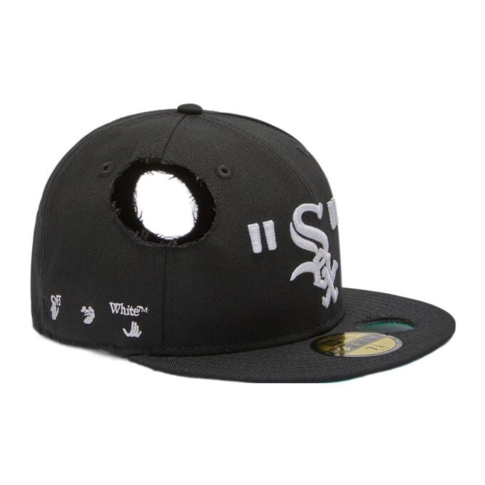 Off-White Herre x MLB x New Era Crossover Hole Wool Svart Cap