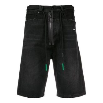 Off-White Herre Zipper Ordinary Version Svart Shorts