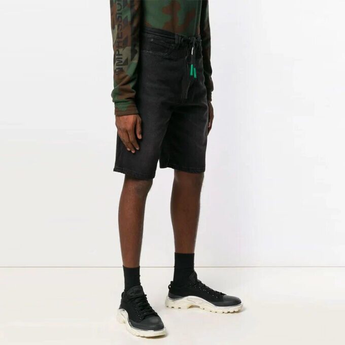 Off-White Herre Zipper Ordinary Version Svart Shorts
