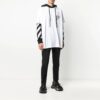 Off-White Herrearm med trykk, løs passform, hvit