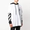 Off-White Herrearm med trykk, løs passform, hvit